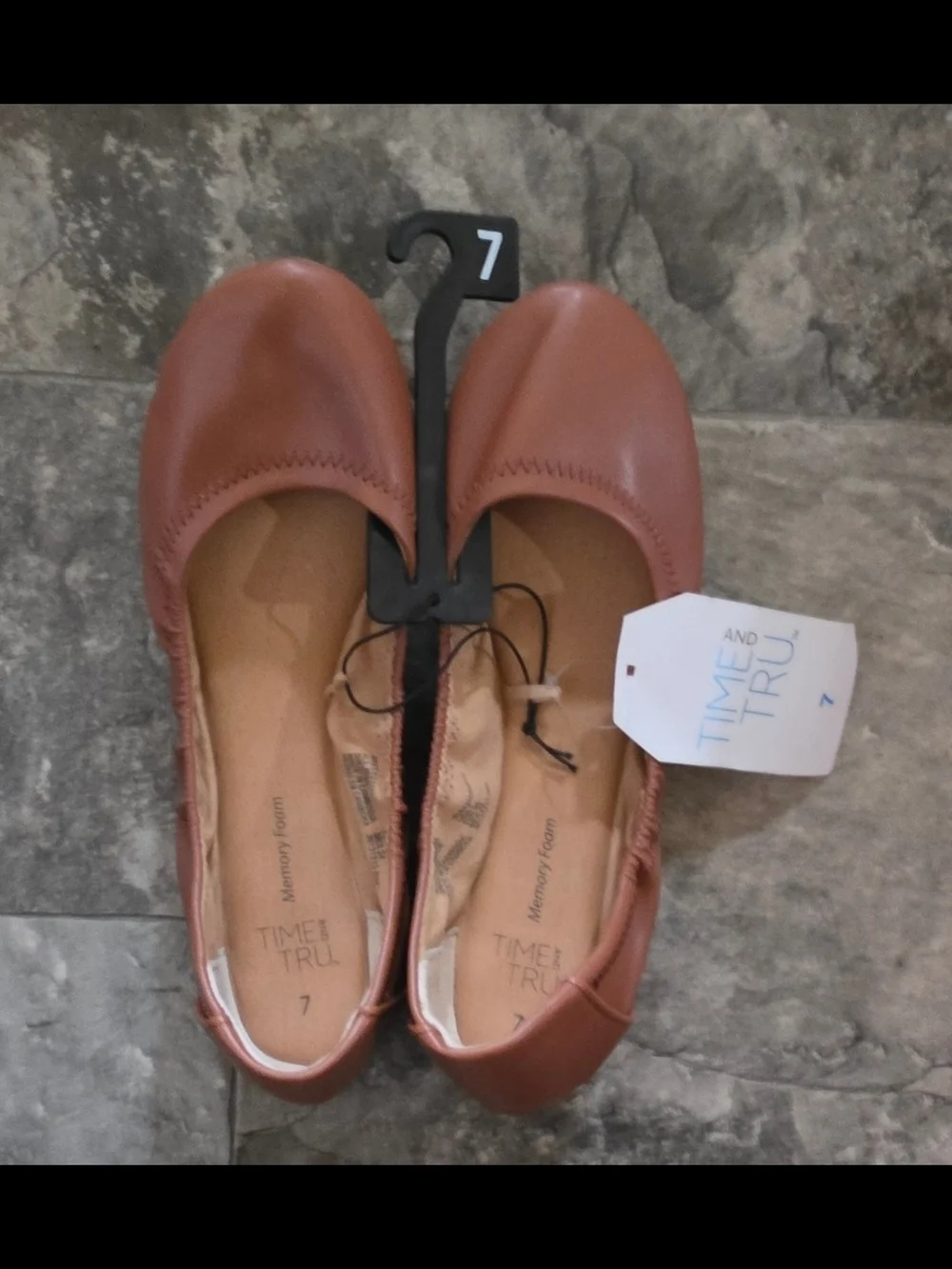 Time and Tru Women's Scrunch Ballet Flats Size 7 NWT